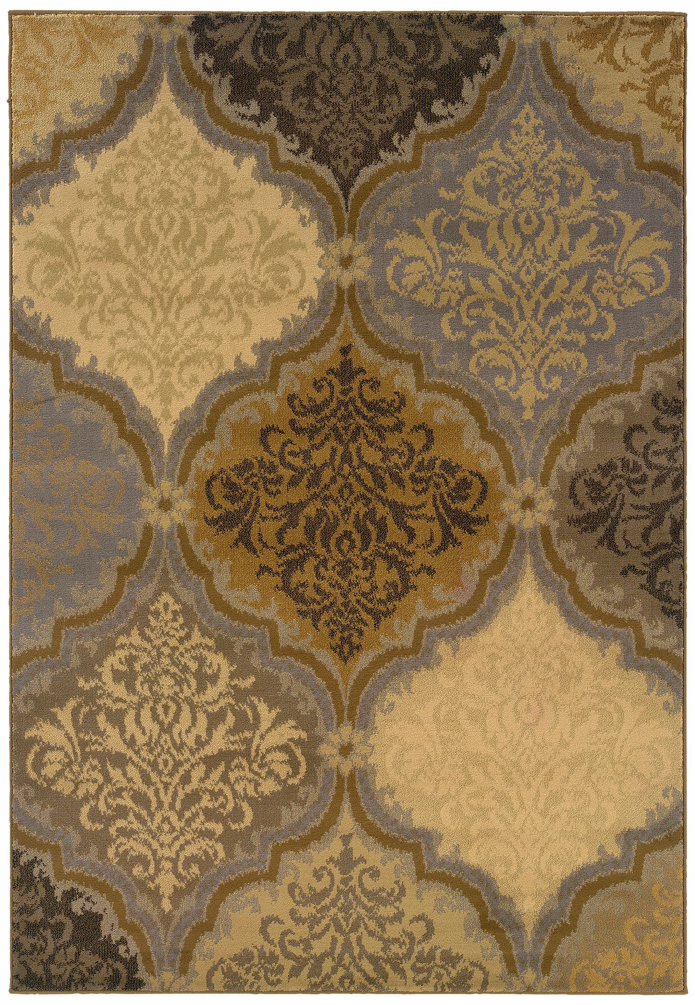 Jasmine Gray Gold 5'3"x7'6" Area Rug