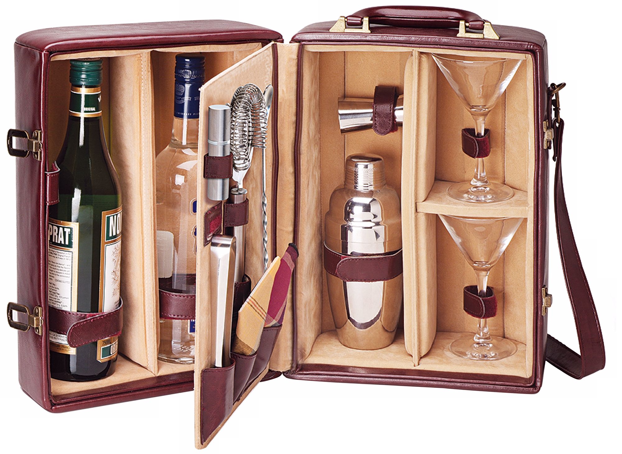 Picnic Time Manhattan Burgundy Cocktail Case