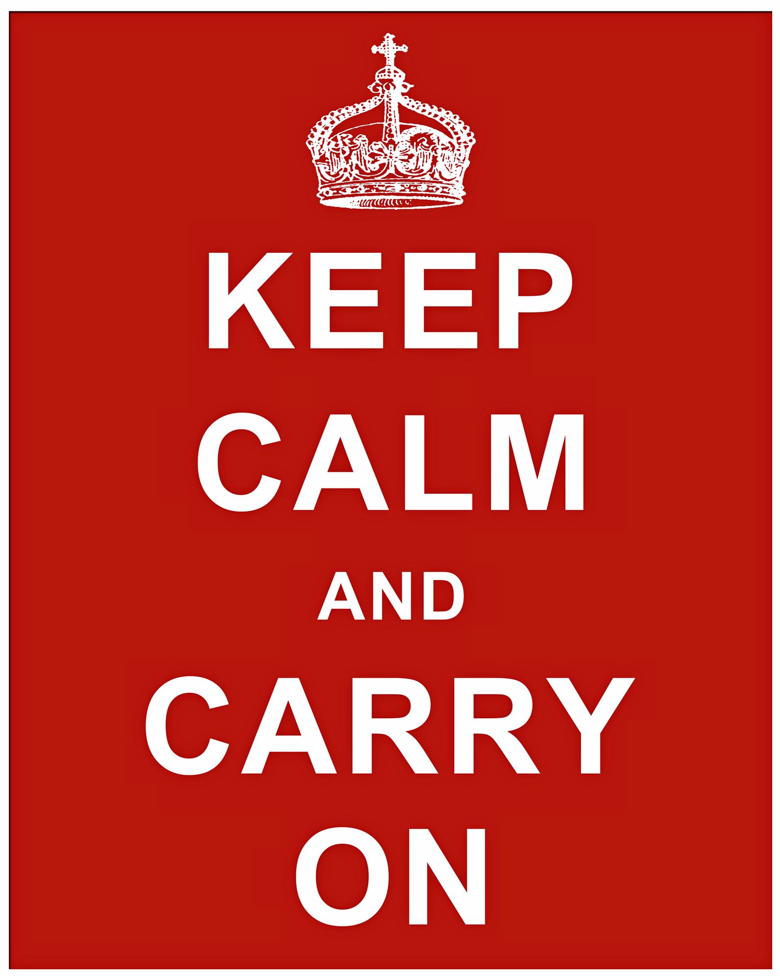 Keep Calm and Carry On Red 20" Wall Art