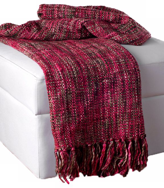 Soft Acrylic Red - Pink Throw Blanket