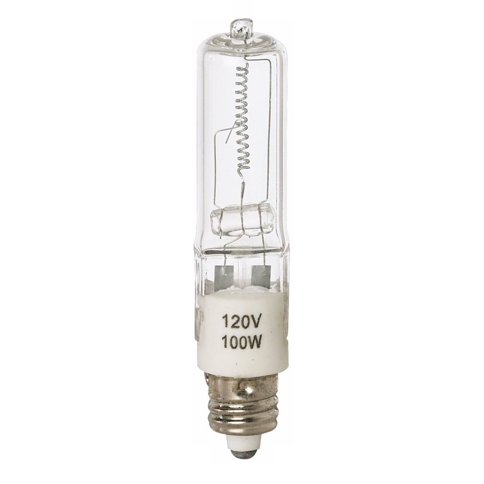 Tesler 100 Watt Mini Candelabra Clear Halogen Light Bulb   #02541