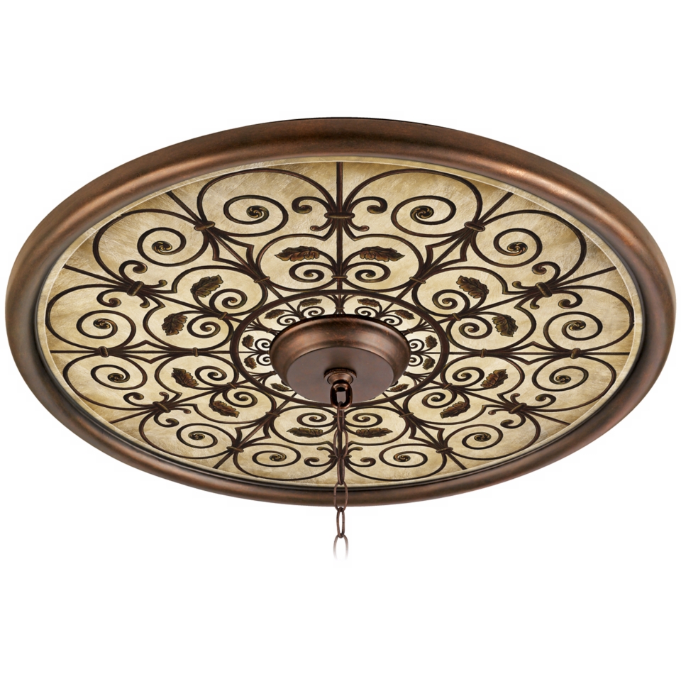 Madrid Clay 24" Wide Bronze Finish Ceiling Medallion   #02777 G7148