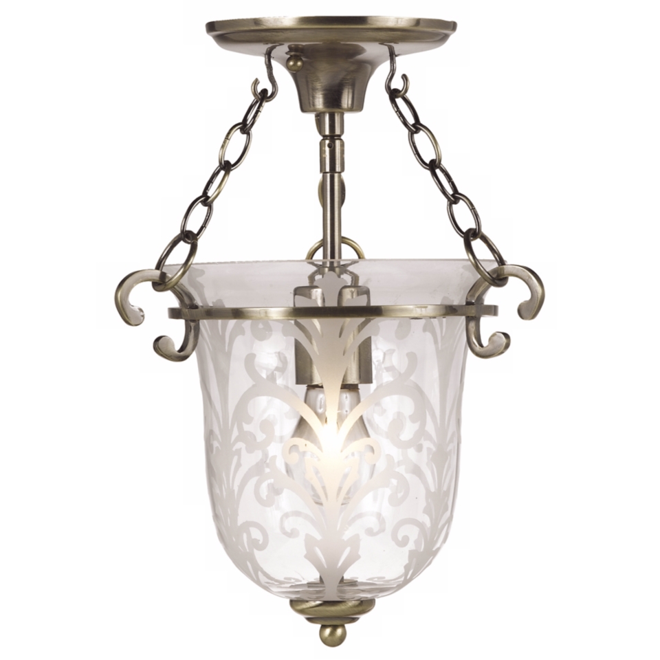 Clear Bell 14" High Ceiling Fixture   #08138
