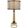 Stephano Modern Luxe Table Lamp With Brass Round Riser