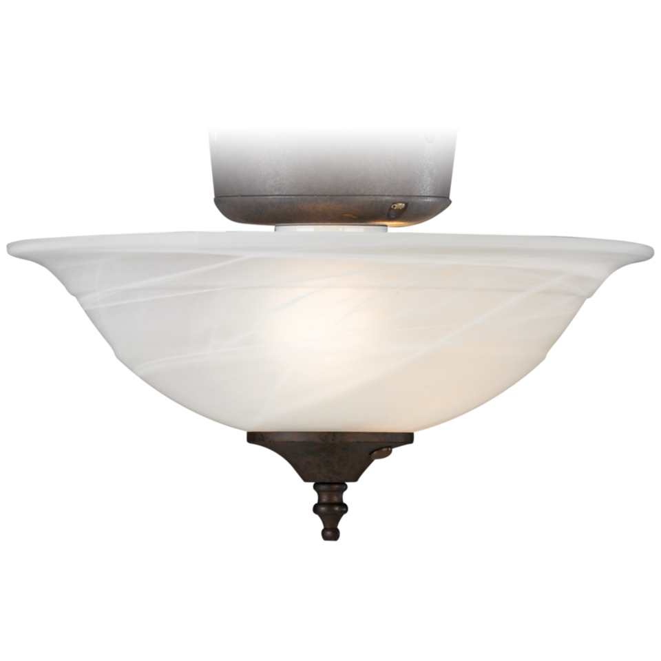 Alabaster Bowl Pull Chain Ceiling Fan Light Kit
