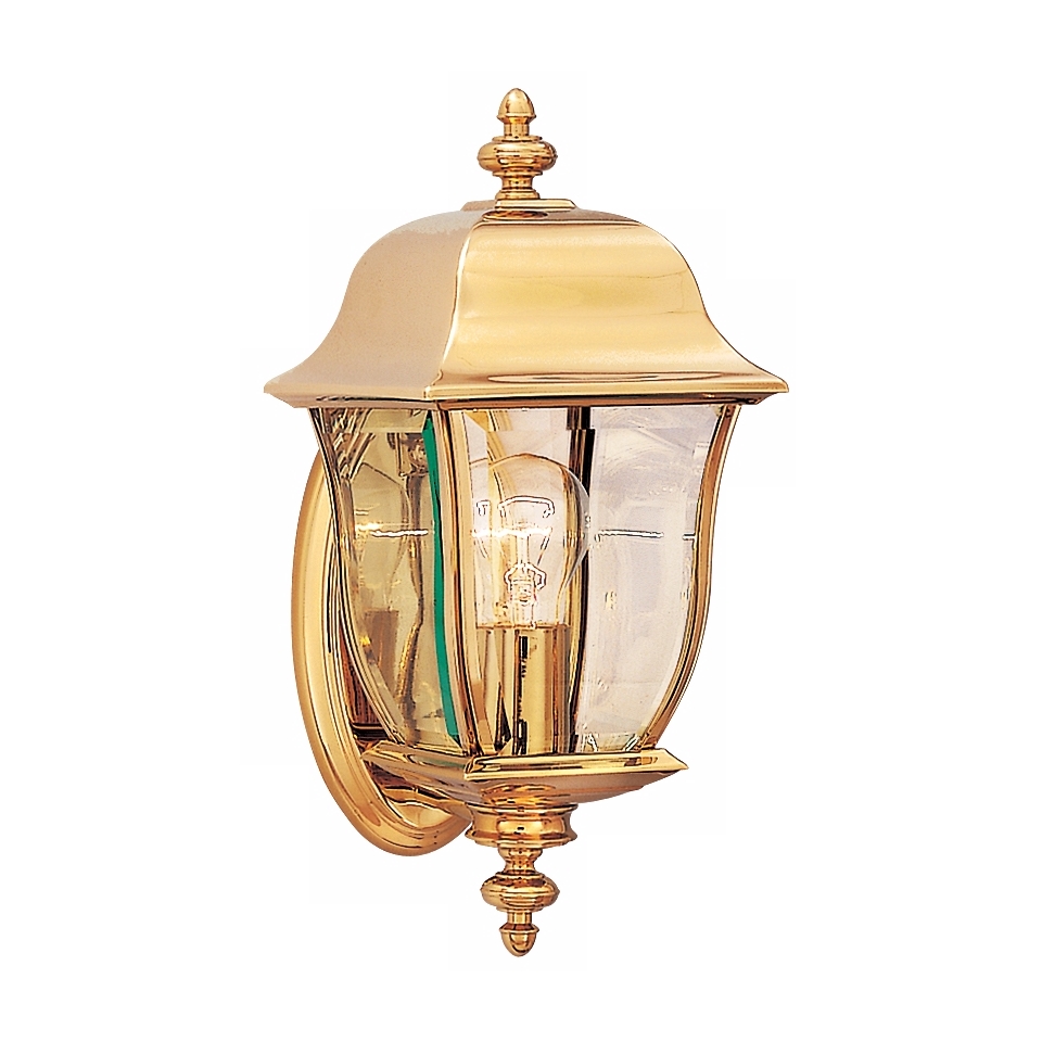 Gladiator Collection Brass 14 3/4" High Outdoor Wall Light   #09956