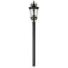 Casa Marseille 107&quot; High Black Post Light with Burial Pole