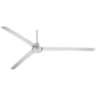 84&quot; Turbina XL DC Brushed Nickel Damp Rated Large Fan with Remote