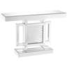 Fostoria 47 1/4&quot; Wide Silver-Mirror Modern Crystal Console Table