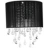 Avenue Beverly Dr. 14&quot; High Black Silk String Wall Sconce