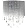 Avenue Beverly Dr. 14&quot; High Silver Silk String Wall Sconce