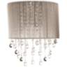 Avenue Beverly Dr. 14&quot; High Taupe Silk String Wall Sconce