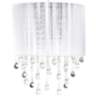 Avenue Beverly Dr. 14&quot; High White Silk String Wall Sconce