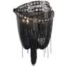 Avenue Wilshire Blvd. 16&quot; High Black Steel Wall Sconce