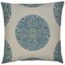 Crillon Aqua 24&quot; Square Decorative Throw Pillow