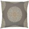 Crillon Gray 24&quot; Square Decorative Throw Pillow