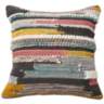 Urban Boho Multicolor Textured 22&quot; Square Accent Pillow