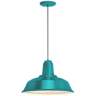 RLM Heavy Duty 8 1/4&quot;H Tahitian Teal Outdoor Hanging Light