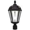 Royal Bulb 18&quot;H Black Solar LED Outdoor Pier-Mount Lamp