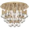 Jonathan Adler Milano 14 3/4&quot; Wide Polished Brass Ceiling Light