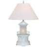 Lighthouse Antique White Coastal Table Lamp with Nightlight