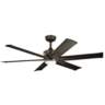 60&quot; Kichler Szeplo II Bronze Wet LED Ceiling Fan with Wall Control