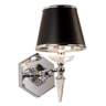 Manhattan 13&quot; High Black and Chrome Crystal Wall Sconce