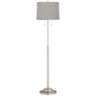 Abba 15&quot; Wide Platinum Gray Shade Twin Pull Chain Floor Lamp