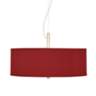 Red Textured Faux Silk 20&quot; Wide Pendant Chandelier