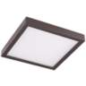 Disk 8&quot; Wide Bronze Square LED Indoor-Outdoor Ceiling Light