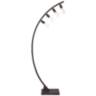 Arcos Bronze 4-Light Arc Floor Lamp with USB Dimmer