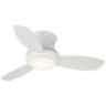 44&quot; Concept II White Flushmount LED Ceiling Fan with Remote Control