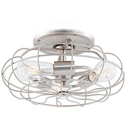 Caged Industrial Fan Light Kits Lamps Plus Open Box