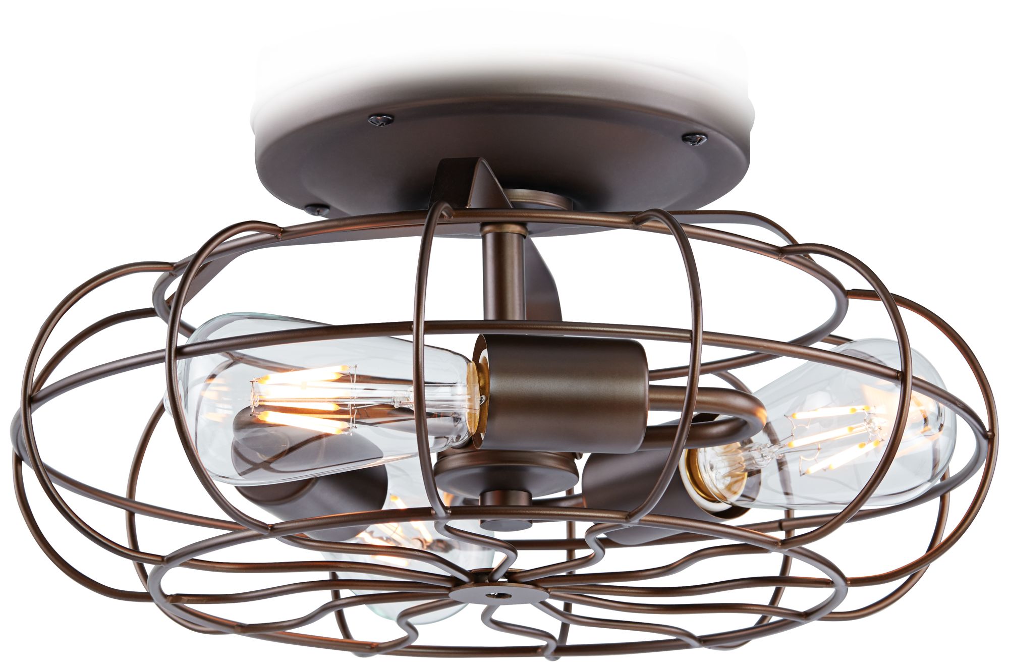 Shop 46 Inch Industrial 4 Blades Ceiling Fan With Light Kit On Sale Overstock 18228946