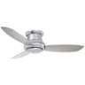 44&quot; Concept II Polished Nickel Flushmount LED Ceiling Fan with Remote