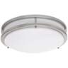 Zaire Brushed Nickel 17&quot; Wide Flushmount LED Ceiling Light