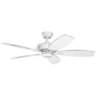 52&quot; Kichler Canfield Matte White Pull Chain Ceiling Fan