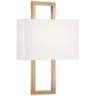 Possini Euro Modena 15 1/2&quot; High French Brass Rectangular Wall Sconce