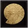 Nautilus Feathers Gold 31 1/2" Square Wall Art