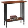 Ironcraft 30&quot; Wide Metal and Mission Oak Top Hall Stand