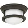 Hinkley Hathaway 7 3/4&quot; Wide LED Oiled Bronze Button Ceiling Light