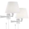 Clement Chrome Swing Arm Wall Lamp Set of 2