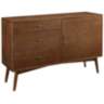 Cruise 52&quot; Wide Walnut 3-Drawer Mid-Century TV Console