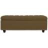 Grant Coffee Fabric Tufted Storage Bench
