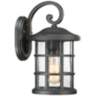 Quoizel Crusade 14 1/4&quot; High Earth Black Outdoor Wall Light