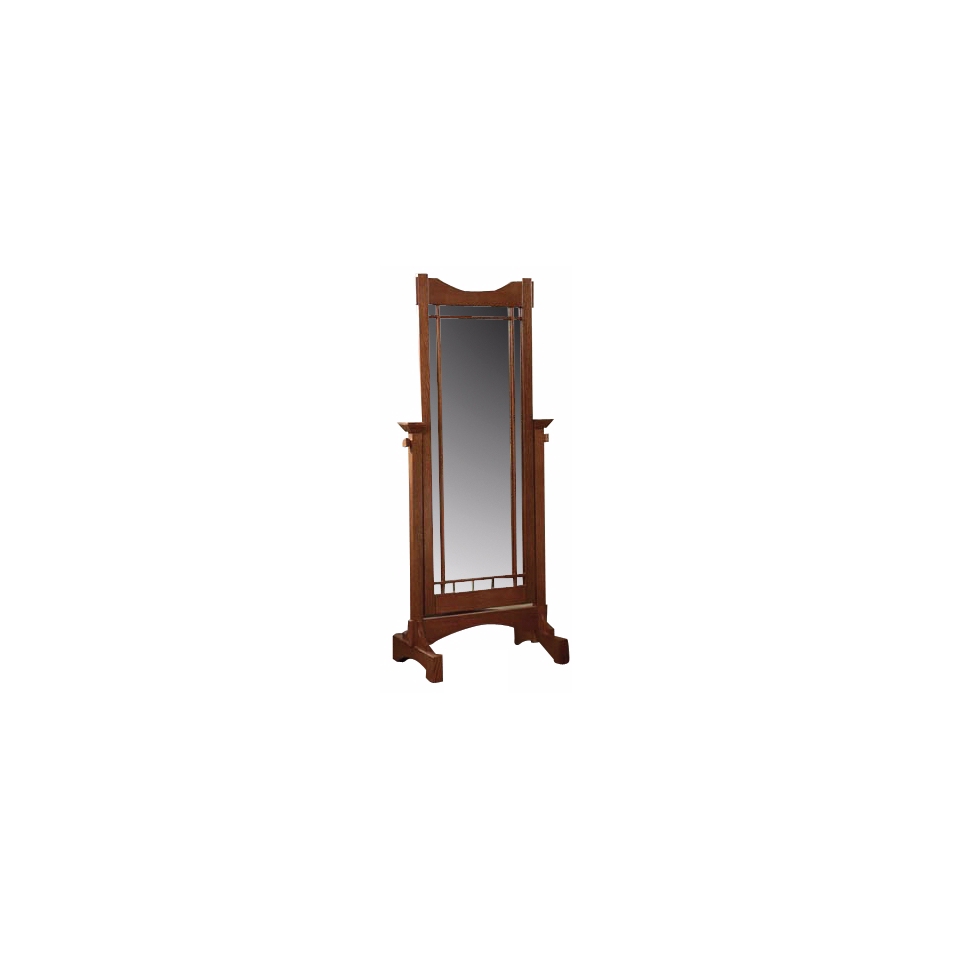 Mission Oak Cheval Style 60" High Floor Mirror   #21254
