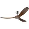 60" Monte Carlo Maverick Brushed Steel Ceiling Fan with Remote