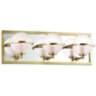 Hudson Valley Axiom 18&quot; Wide Aged Brass 3-LED Bath Light