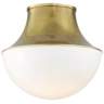 Hudson Valley Lettie 14 3/4&quot;W Aged Brass LED Ceiling Light