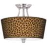 Safari Cheetah Tapered Drum Giclee Ceiling Light